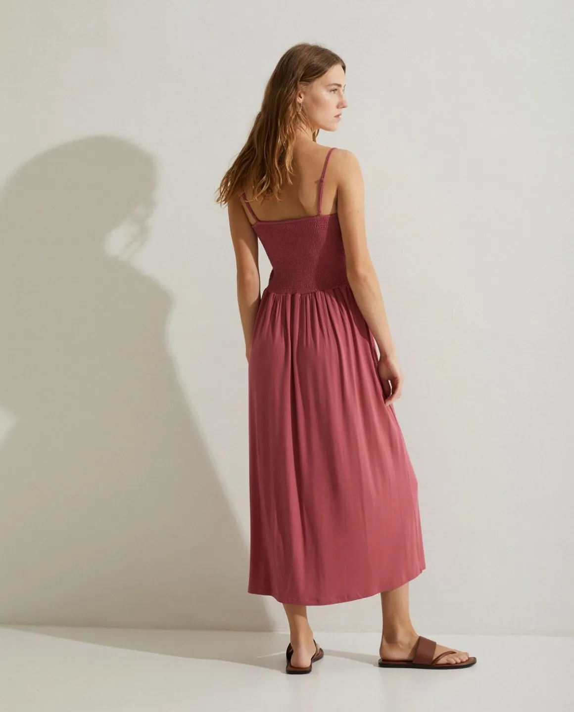 YERSE Dresses And Jumpsuits^Dress Gathered Straps Wine