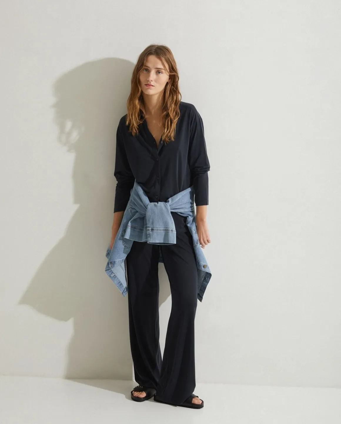 YERSE Trousers And Jeans^Flowy Trousers Grey