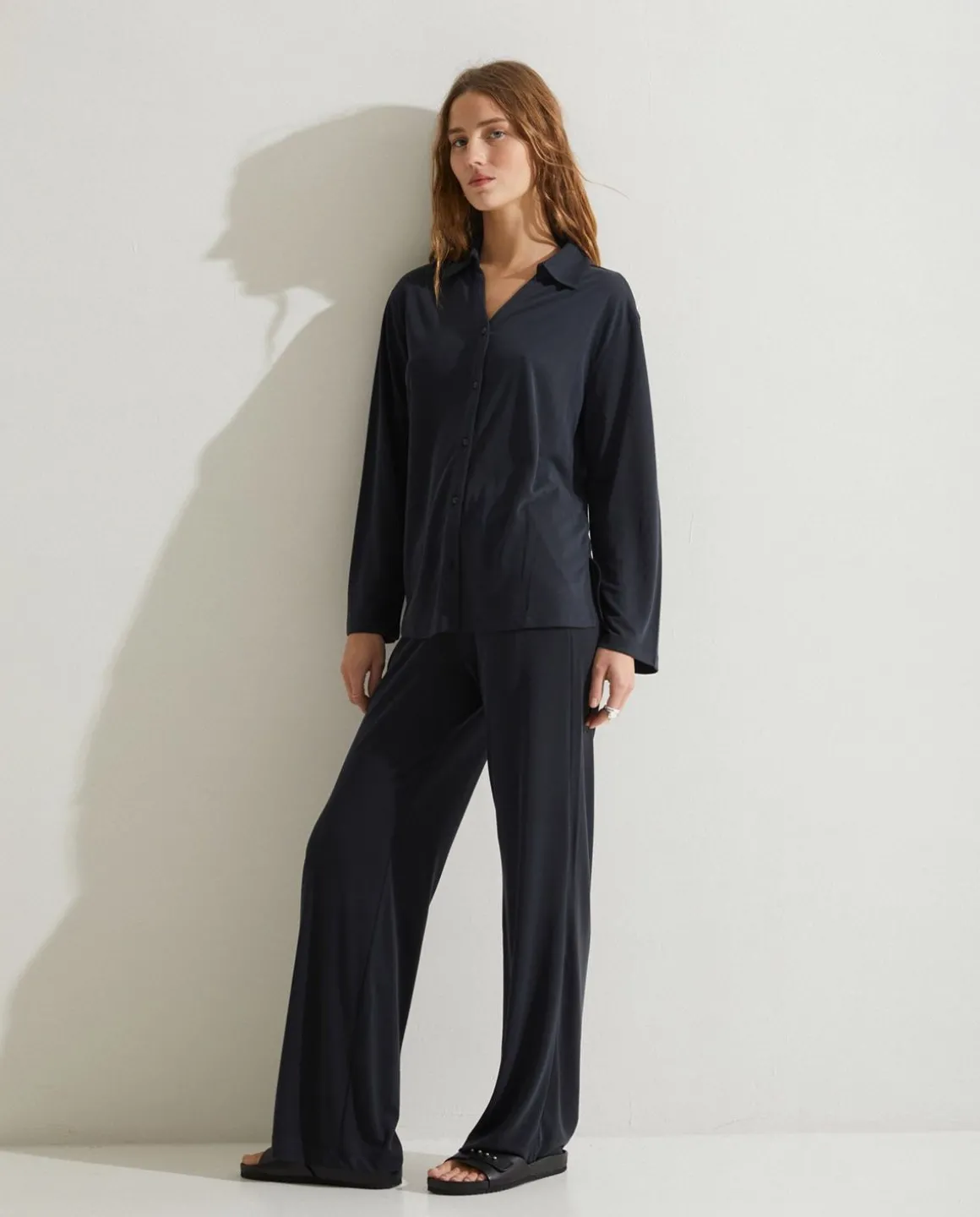 YERSE Trousers And Jeans^Flowy Trousers Grey