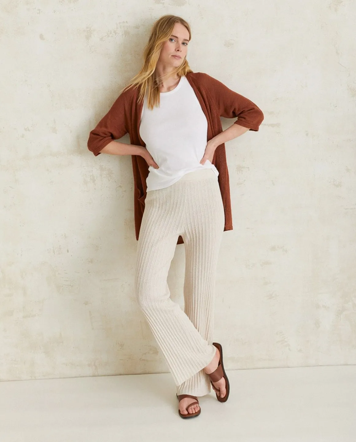 YERSE Trousers And Jeans^Knit Trousers Natural