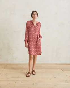 YERSE Dresses And Jumpsuits^Long-Sleeve Sateen Dress Pink