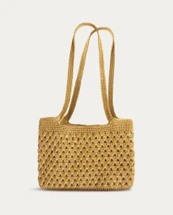 YERSE Bags^Metallic Crochet Bag Gold
