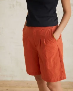 YERSE Trousers And Jeans^Pleated Bermuda Shorts Orange