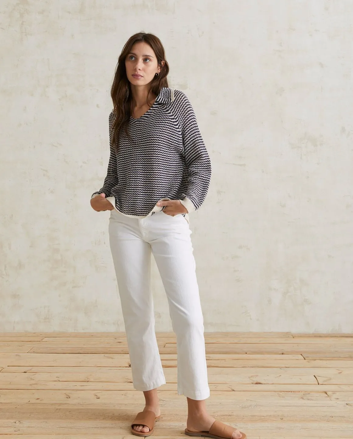 YERSE Trousers And Jeans^Straight Denim Trousers White