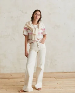 YERSE Trousers And Jeans^Wide-Leg Denim Trousers Ecru